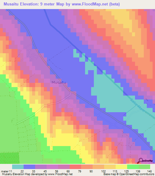 Musaitu,Moldova Elevation Map