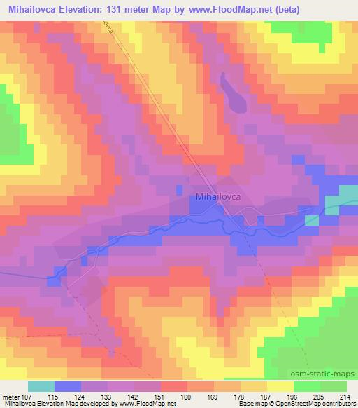 Mihailovca,Moldova Elevation Map