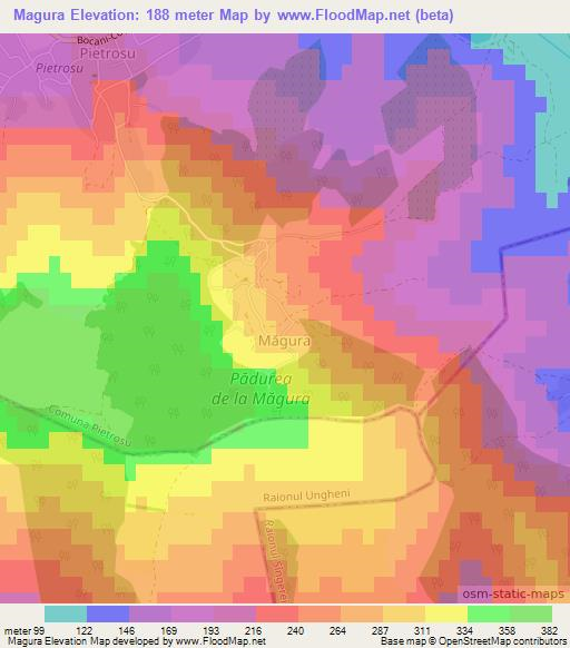 Magura,Moldova Elevation Map