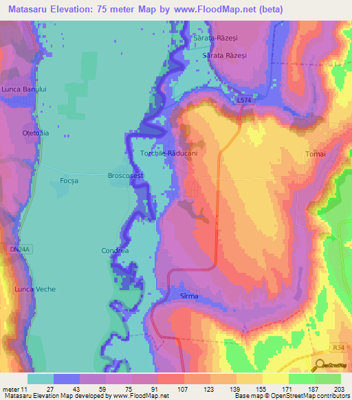 Matasaru,Moldova Elevation Map