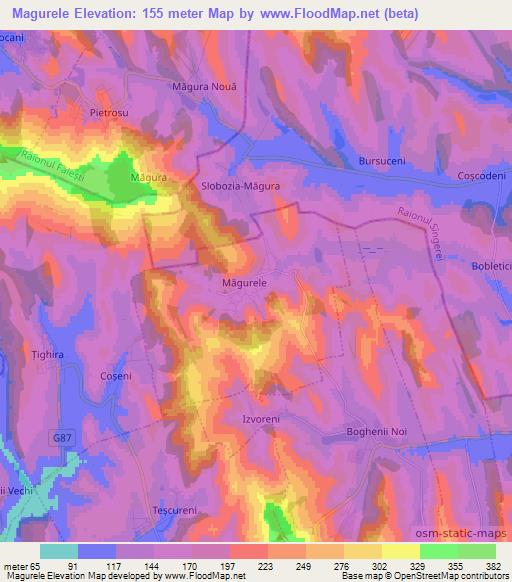 Magurele,Moldova Elevation Map