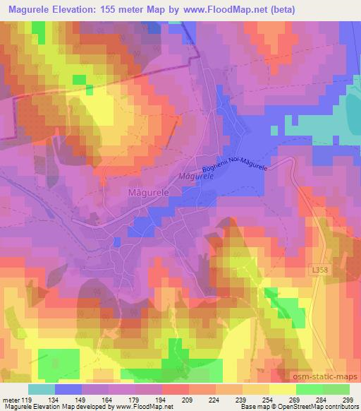 Magurele,Moldova Elevation Map