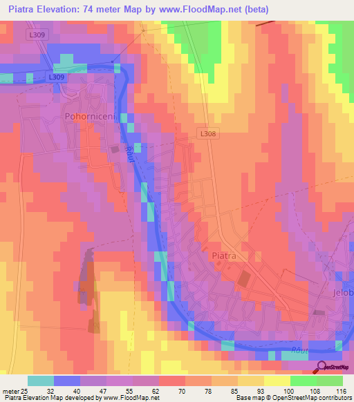 Piatra,Moldova Elevation Map