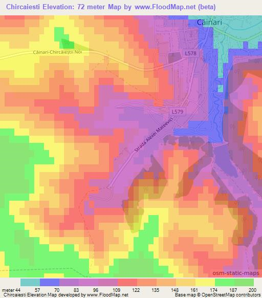 Chircaiesti,Moldova Elevation Map