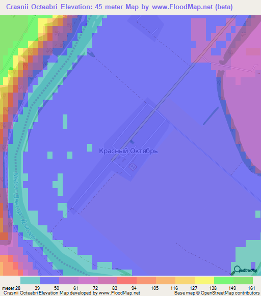 Crasnii Octeabri,Moldova Elevation Map