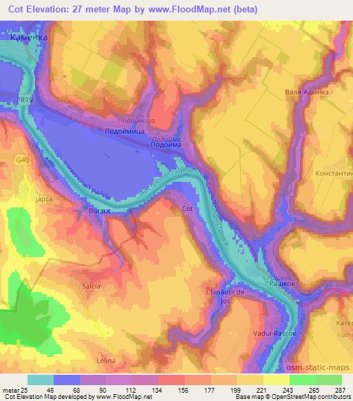 Cot,Moldova Elevation Map