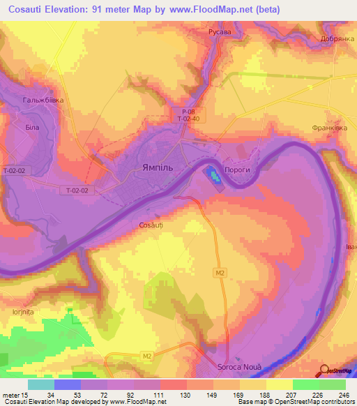 Cosauti,Moldova Elevation Map