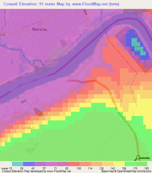 Cosauti,Moldova Elevation Map