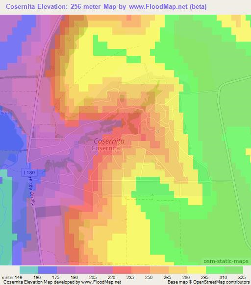 Cosernita,Moldova Elevation Map