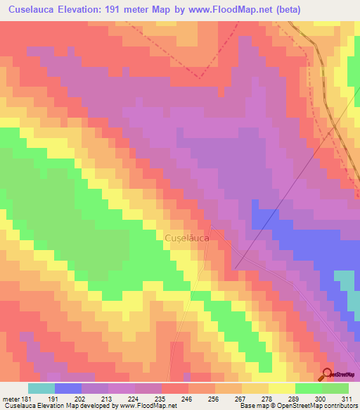 Cuselauca,Moldova Elevation Map