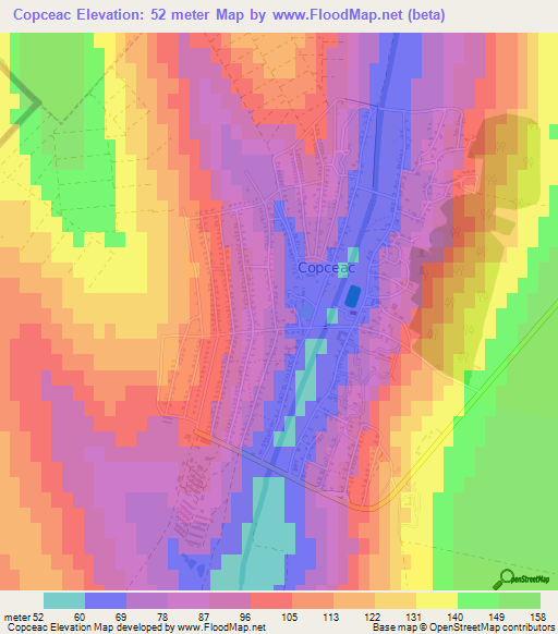 Copceac,Moldova Elevation Map