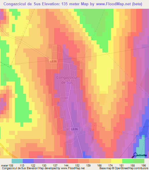 Congazcicul de Sus,Moldova Elevation Map