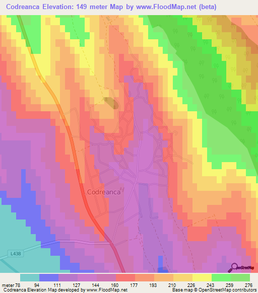 Codreanca,Moldova Elevation Map