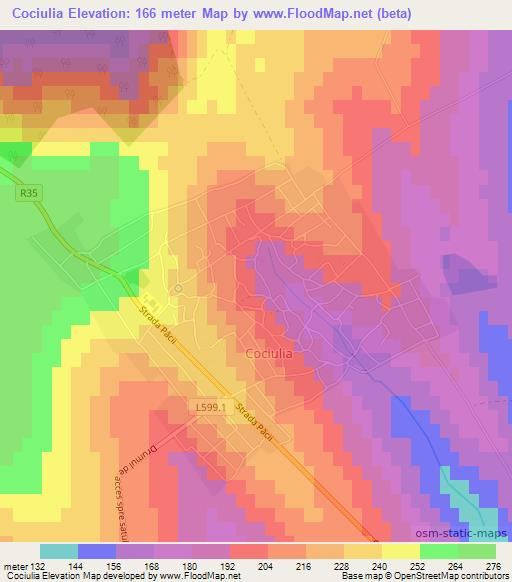 Cociulia,Moldova Elevation Map