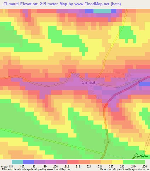 Climauti,Moldova Elevation Map