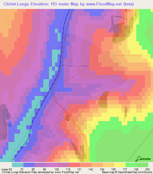 Chiriet-Lunga,Moldova Elevation Map