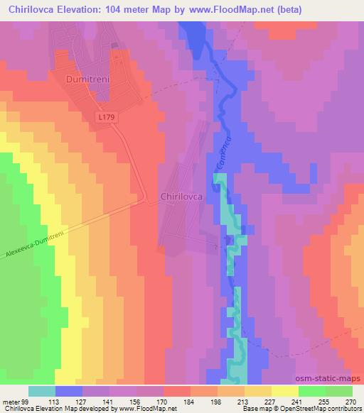 Chirilovca,Moldova Elevation Map