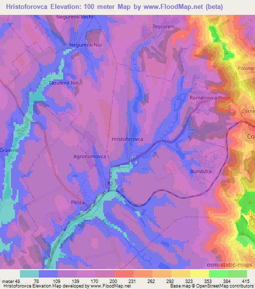 Hristoforovca,Moldova Elevation Map