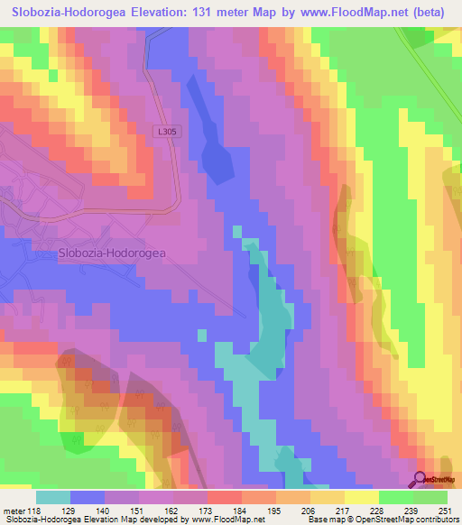 Slobozia-Hodorogea,Moldova Elevation Map