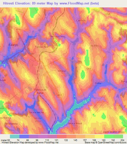 Hitresti,Moldova Elevation Map