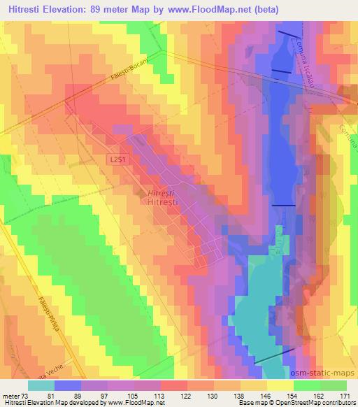 Hitresti,Moldova Elevation Map