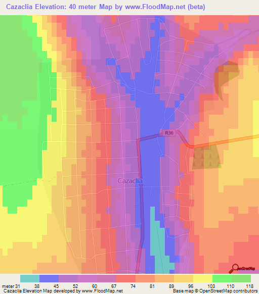 Cazaclia,Moldova Elevation Map