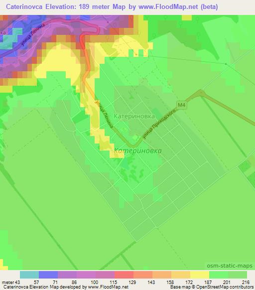 Caterinovca,Moldova Elevation Map