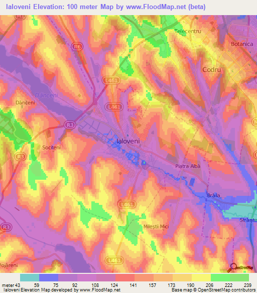 Ialoveni,Moldova Elevation Map