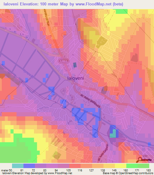 Ialoveni,Moldova Elevation Map