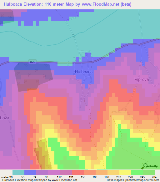 Hulboaca,Moldova Elevation Map