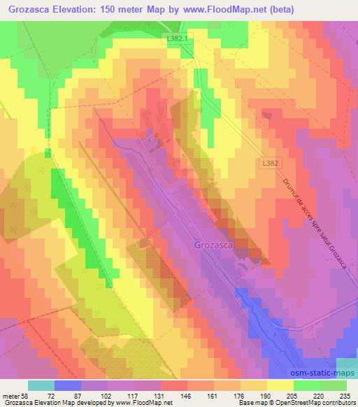 Grozasca,Moldova Elevation Map