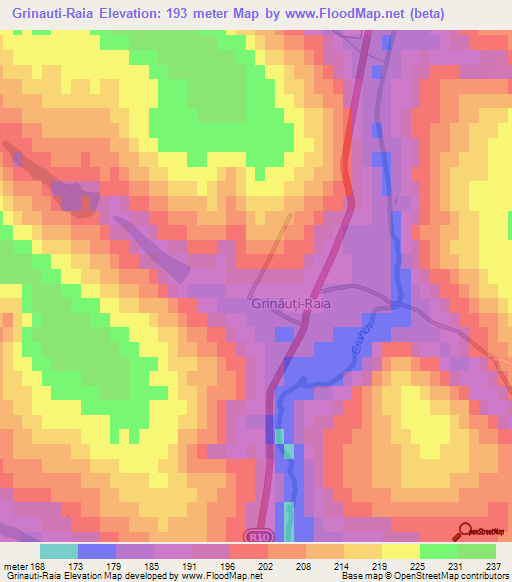 Grinauti-Raia,Moldova Elevation Map