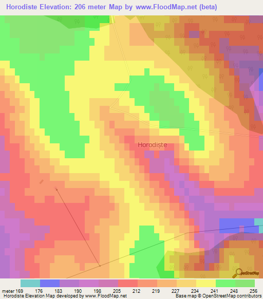 Horodiste,Moldova Elevation Map