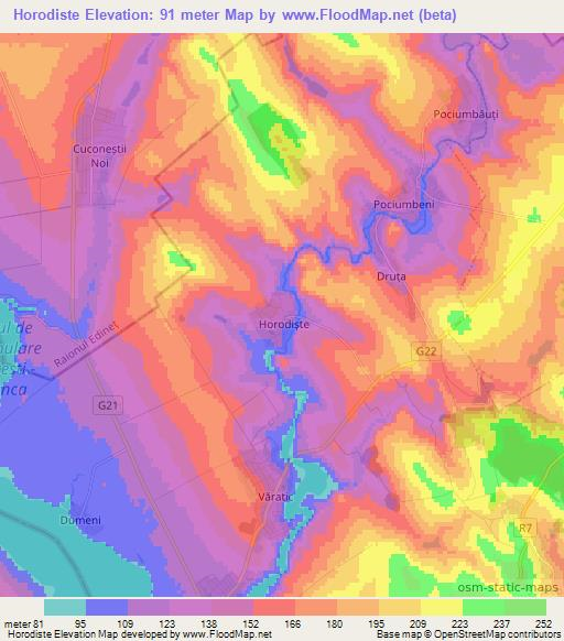 Horodiste,Moldova Elevation Map