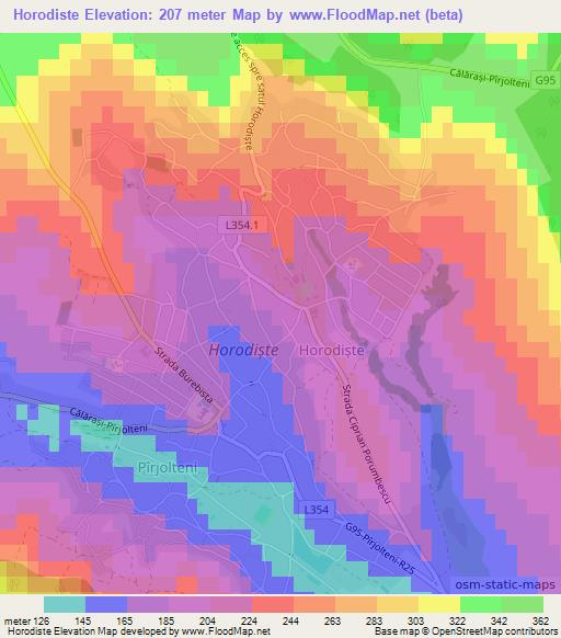 Horodiste,Moldova Elevation Map