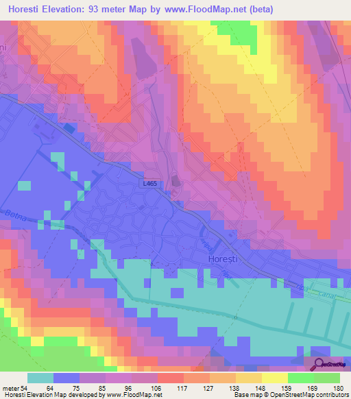 Horesti,Moldova Elevation Map