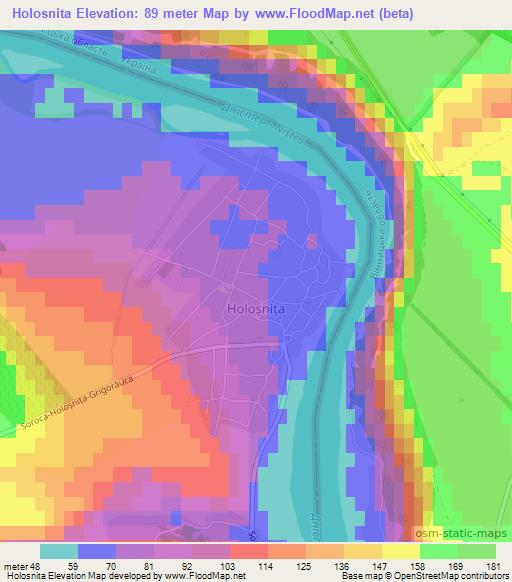 Holosnita,Moldova Elevation Map