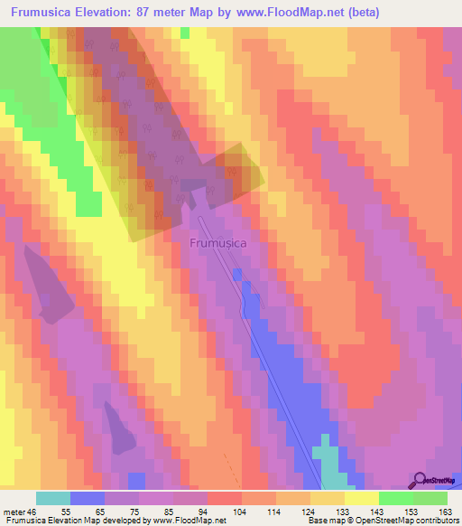 Frumusica,Moldova Elevation Map