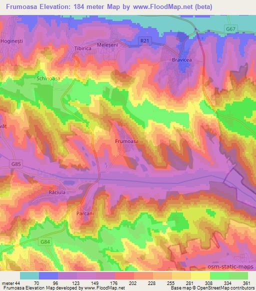 Frumoasa,Moldova Elevation Map