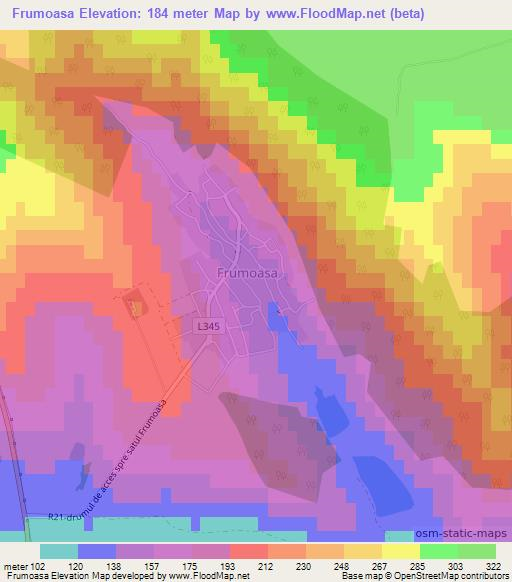 Frumoasa,Moldova Elevation Map