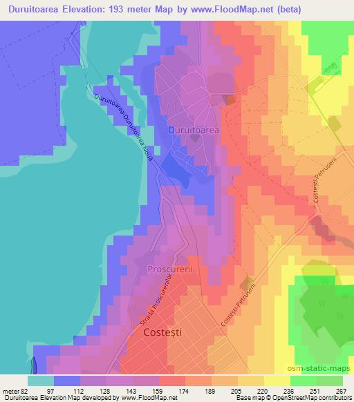 Duruitoarea,Moldova Elevation Map