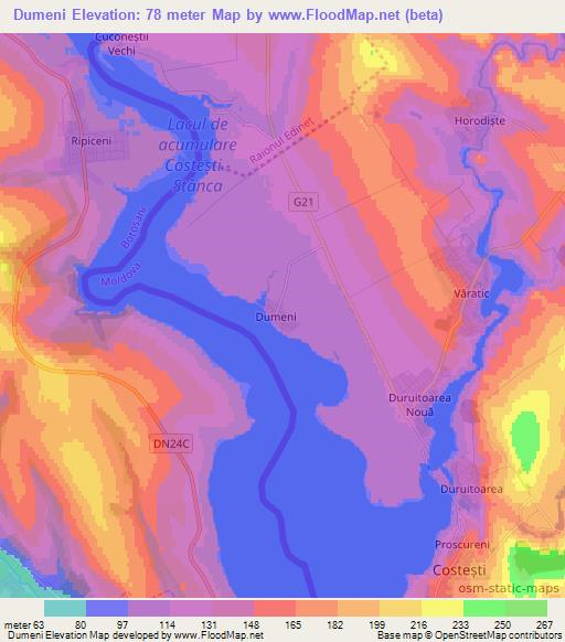 Dumeni,Moldova Elevation Map