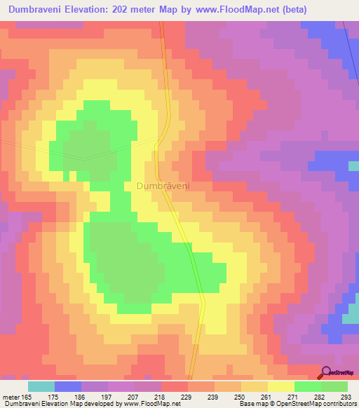 Dumbraveni,Moldova Elevation Map