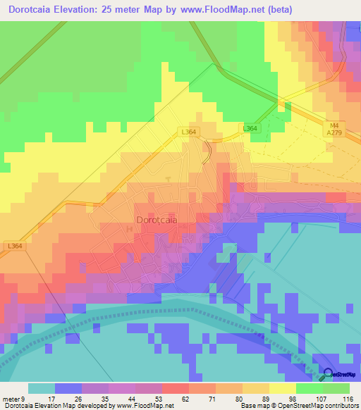 Dorotcaia,Moldova Elevation Map