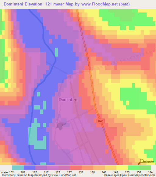 Dominteni,Moldova Elevation Map