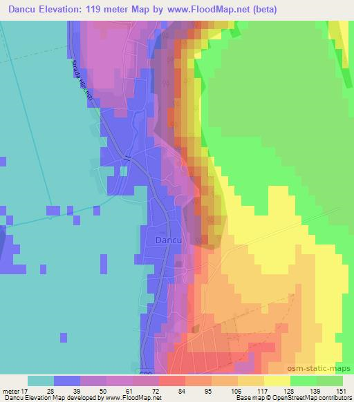 Dancu,Moldova Elevation Map