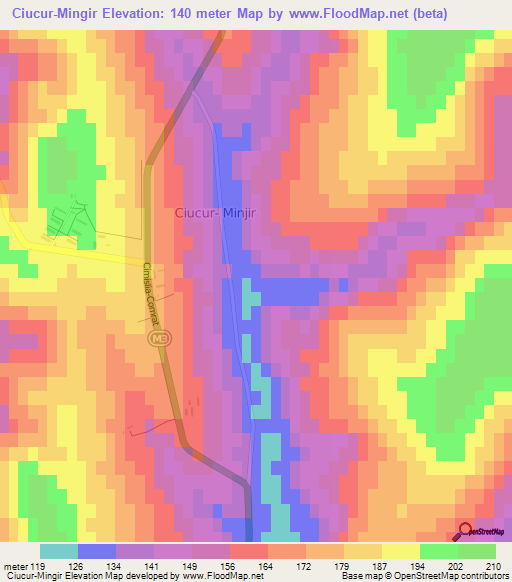 Ciucur-Mingir,Moldova Elevation Map