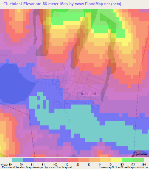 Ciuciuieni,Moldova Elevation Map