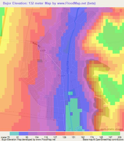 Bujor,Moldova Elevation Map