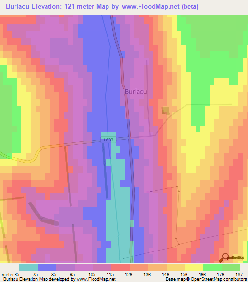 Burlacu,Moldova Elevation Map